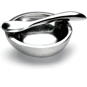 Abbott Collection 30-ALU/108 2 Piece Small Bowl with Spoon, 4 inches L