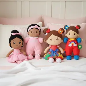 Baby Doll for Girls Soft Plush 10" 12" First Doll Newborn Toy, Cuddle Sleeping Buddy, Pink Rag Doll Gift for Toddler Girl 1 2 3 4 Year Old Birthday Christmas OUOZZZ