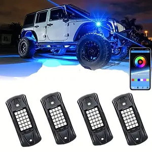Light Up Your Ride: 4 Pods RGB LED Rock Lights With App & Kit