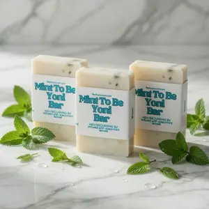 Pack of 3 Mint To Be Yoni Bars HSV Relief Recurring BV Feminine PH Balancing Bar Infused with mint 4 oz One Pack Daily Intimate soap bars