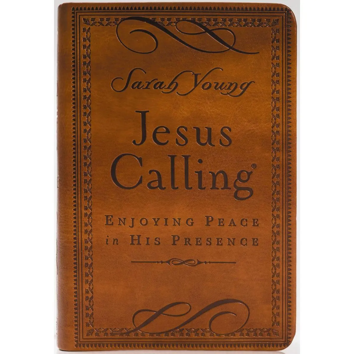 Jesus Calling, Small Brown Leathersoft, with Scripture References: Enjoying Peace in His Presence (A 365-Day Devotional)