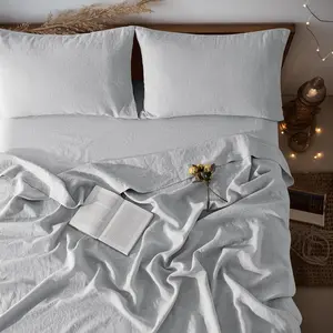 100% Linen Sheets - Full Size - 4 Piece Set - 19" Deep Pocket