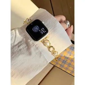 [Copper Material] Starp for Apple Watch S11 watch band S10 watch chain imitation pearl and rhinestone bracelet for women exquisite wristband
