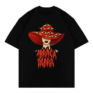 Abracadabra Lady in Red T-Shirt, Mayhem Album Graphic Tee, Unisex Streetwear Style, Hip Hop Fashion Short Sleeve Shirt for Men, for Women