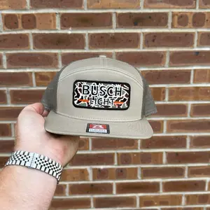 Busch Light Camo Richardson 7 Panel Hat Cap
