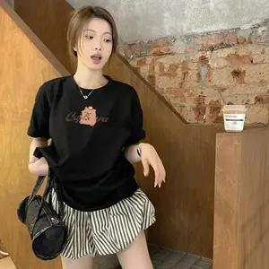 Minimalist Design Casual T-shirt For Men Women High Density Ultra Soft Breathable Cotton Graphic Tee with Widening Cuff Design