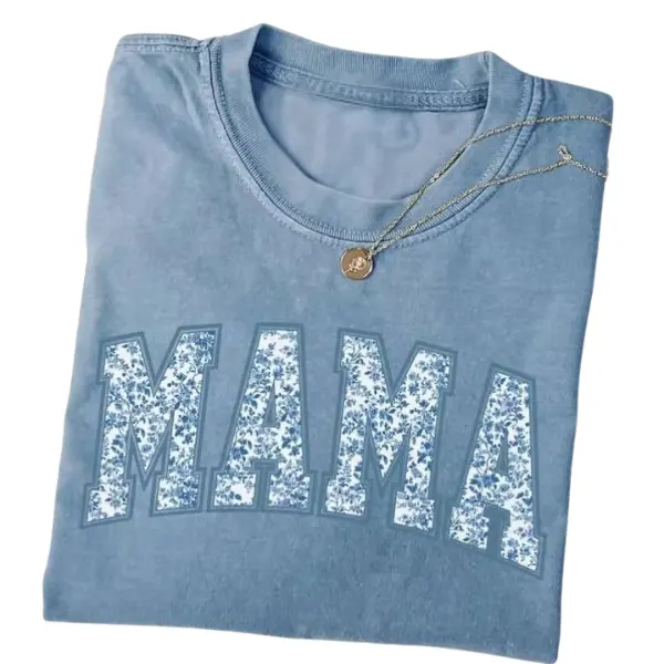 Comfort Colors Mama T-Shirt, Toile Floral Mama T-Shirt, Pregnancy Announcement Boy, Mom Life Shirt, Cute Mom, Mothers Day Gift, New Mom T-Shirt