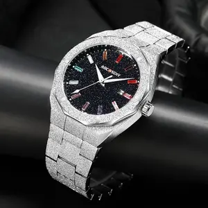 Men's Business Watch, Unique Fashion Calendar Luminous Watch Moissanite