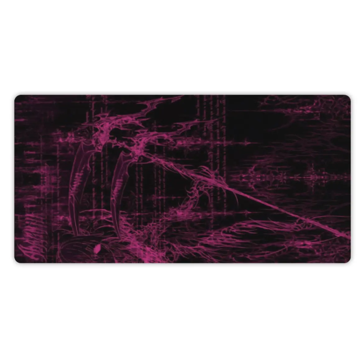 Evangelion Lance of Longinus Mouse Pad, Neon Pink Anime Desk Mat, EVA Gaming Mousepad, Dark Aesthetic Keyboard Pad, XL Desk Mat