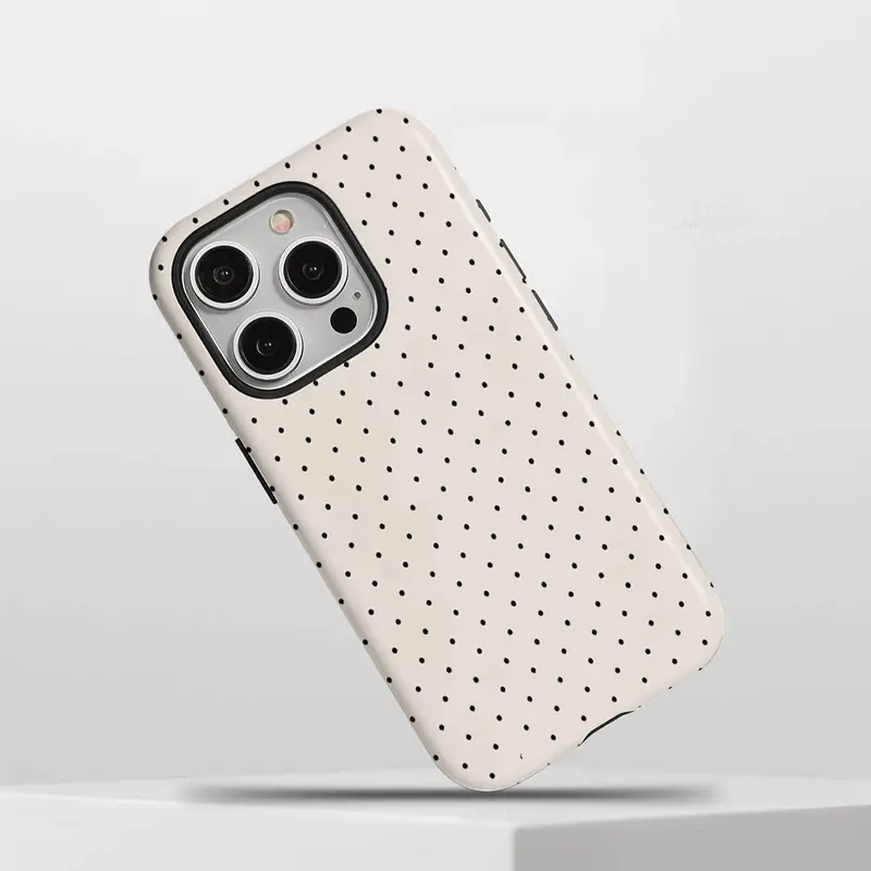 Durable Polka Dot Print Phone Case Cover, Shockproof Fashion Protection, Compatible with iPhone & Samsung Models, Perfect Birthday Gift, Shockproof Protector, Protective Shell Cover, Protective Cellphone Casing
