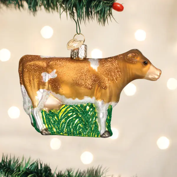 Brown Dairy Cow Ornament