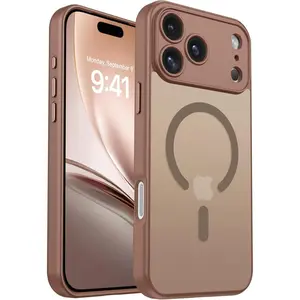 For iPhone 17 Pro Max Cases 16 15 14 13 12 Pro Max case ,[Upgraded Full Camera Protection] [Compatible with Magsafe] [Translucent Matte] Drop Protection Shockproof Protective Phone Cover case