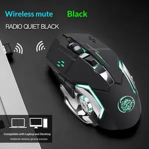 RGB Wireless Gaming Mouse – 2.4G & Bluetooth, Rechargeable, Silent Click for PC & Laptop