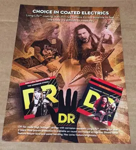 DIMEBAG DARRELL & ALEXI LAIHO of CHILDREN of BODOM - DR Strings - 2009 Print Ad