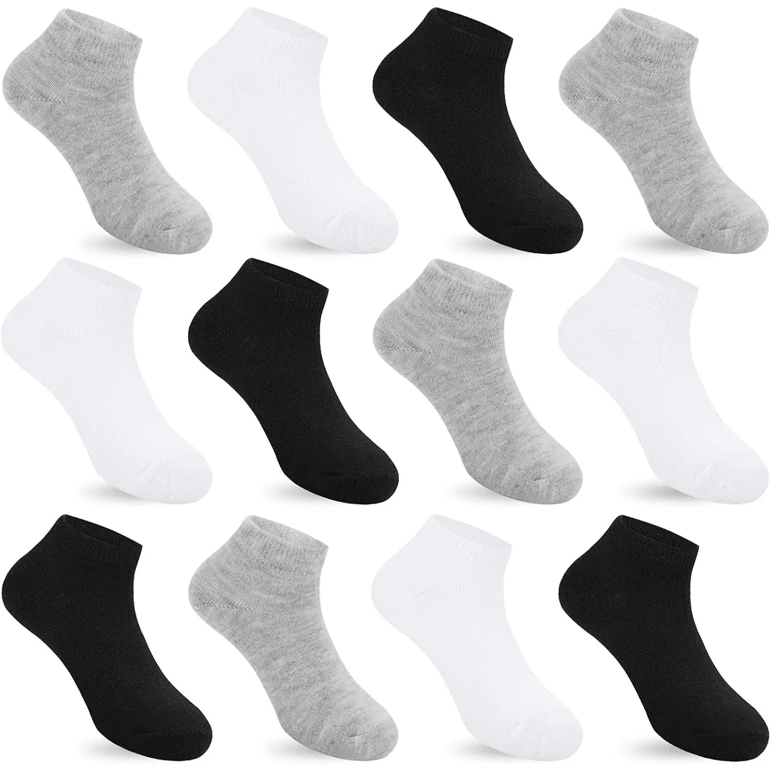 12 Pairs Ankle Socks for Men and Women,Low Cut Athletic Running Socks,Breathable Sports Short Socks with Cushioned Sole & Elastic Cuff,Ideal for Halloween Christmas Fathersdaygift,Hand Tools Kits