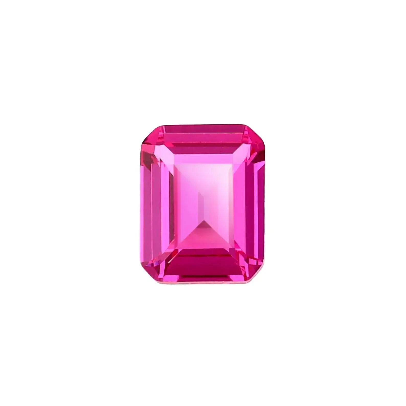 Lab-Grown Pink Sapphire Emerald Cut