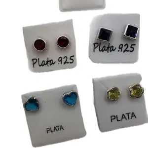 925 silver earrings for all occasions, various colors Taxco silver, Mexico