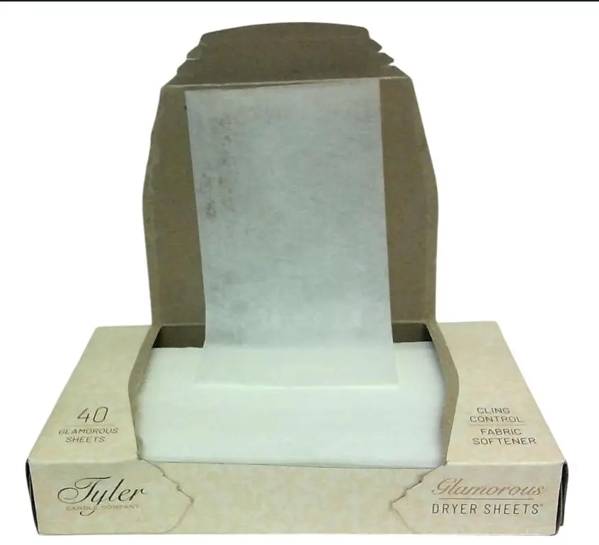 Tyler Candles Diva Floral + Fruit Scented Anti-Static Dryer Sheets - 40 Sheets, Wrinkle-Resistant Softener, Durable Home Care Laundry Accessory, Maintains Freshness, with Reusable Storage Box for Detergent Complement Use