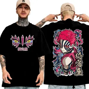 Akaza Upper moon rank 3 Anime Color tshirt - Unisex Top, Menswear Womenswear Classic Cotton, Epic Anime Graphic Double-Sided Tee