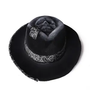 Skeleton-shaped Cowboy Hat Hand-stitched For Formal Events and Parties All Seasons Head Circumference 59cm vintage cowboy hat