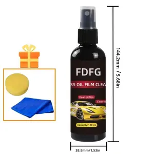 Long-Lasting Anti-Fog Spray Suitable, Car Glass Oil Film Remover, Windshield Cleaner for Auto Glass, Car Whidshield Cleaner Set, Streak-Free Oil Film Stain Remover, Uncharged, Universal Model