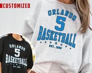 Customized Orlando Basketball Crewneck Sweatshirt T-shirt Magic Sweater Magic T-shirt Vintage Orlando Basketball Fan Shirt