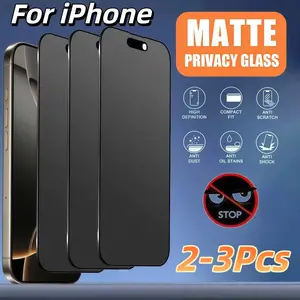 Anti-Spy Tempered Glass Screen Protector for Apple Air/17e/17pro/17promax/16e/16plus/16pro/16promax, Easy Install, No Bubbles, 2-3 Pack