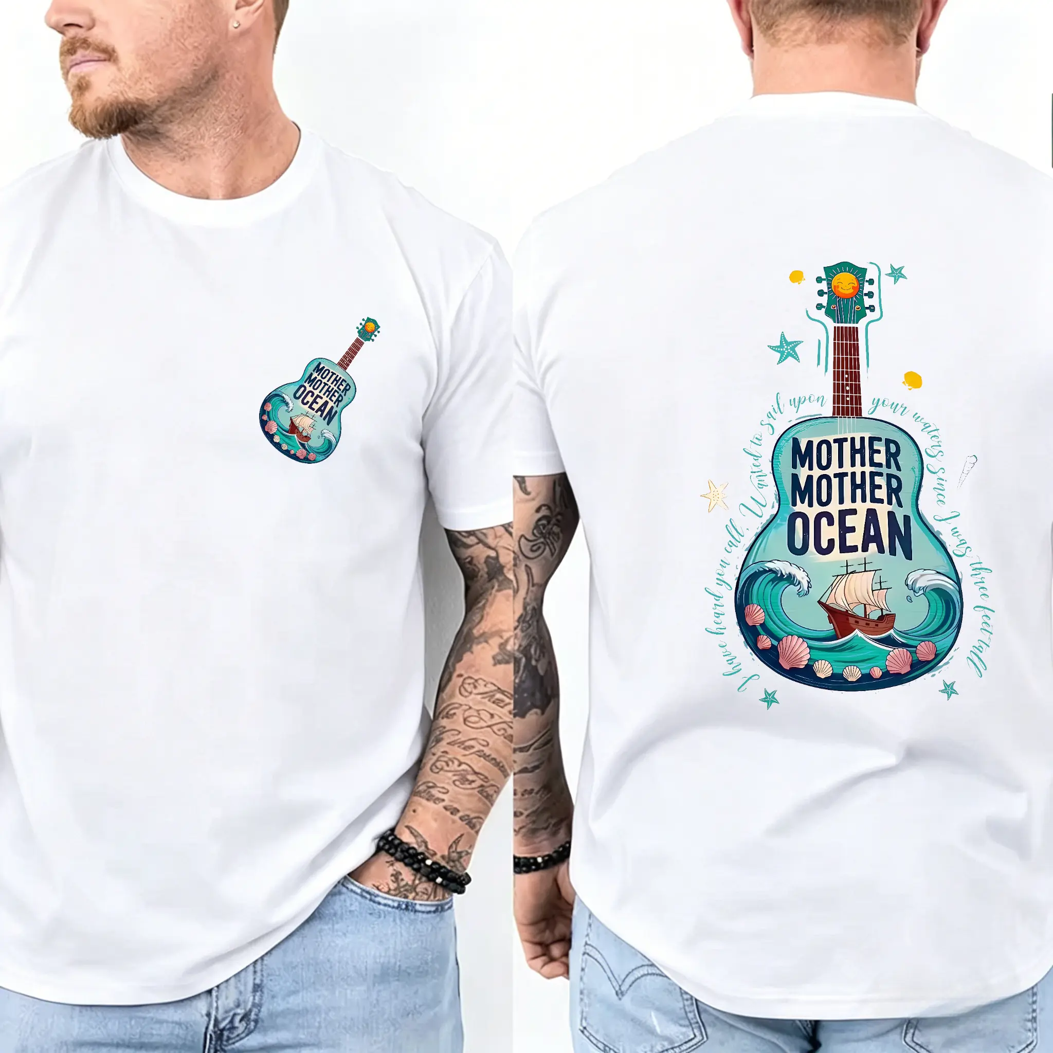 Unisex Ocean‑Inspired Beach Graphic T‑Shirt, Coastal Casual Tee, Beach‑Lover Streetwear Top, Ideal Fan‑Vibe Gift for Men & Women
