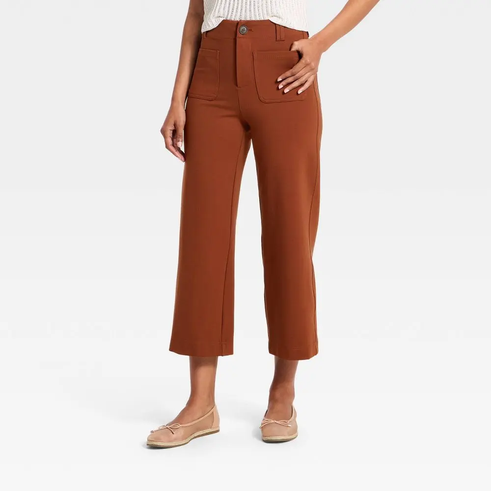 Women's Sailor Straight Leg Cropped Pants - A