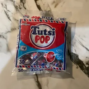 Tutsi pop lollipop with gum made in Mexico