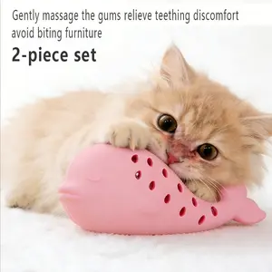 Cat Dog Molar Chew Toy, Cute Whale Silicone Leak Food, Interactive Pet Self Entertainment Toy, Durable Design for Pets