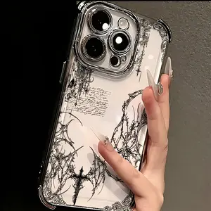 Phone case: Luxury Diablo Gothic cross phone case, suitable for iPhone 17/16e/16/15/14/13/12/11 Mini/Pro/Max/Air/X/XR/XSMAX/8/7 Plus, anti-drop transparent soft back case