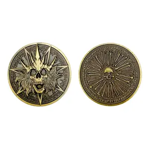 Challenge Coins - Lich 50mm Golden Relics for Adventurers for TTRPG Tabletop Players
