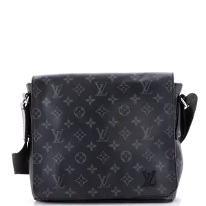 Pre-owned Louis Vuitton material Messenger Bags District Messenger Bag Monogram Eclipse Canvas PM by Rebag