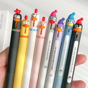 Cute Penguin Chick Pens Set, 0.5mm Quick-Dry Ink, Creative Simple Pen Kit, Perfect Gift for Students, Christmas Valentine's Day, Holiday Gift Pen