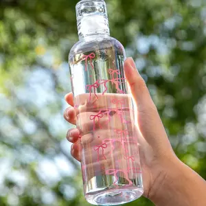 1PC Large-Capacity Portable Plastic Water Bottle With Butterfly Pattern And Measurement Scale, Suitable For Daily Hydration, Outdoor Sports, School Life, And A Great Choice For Christmas/Halloween/Birthday Gifts, Great Gift Option