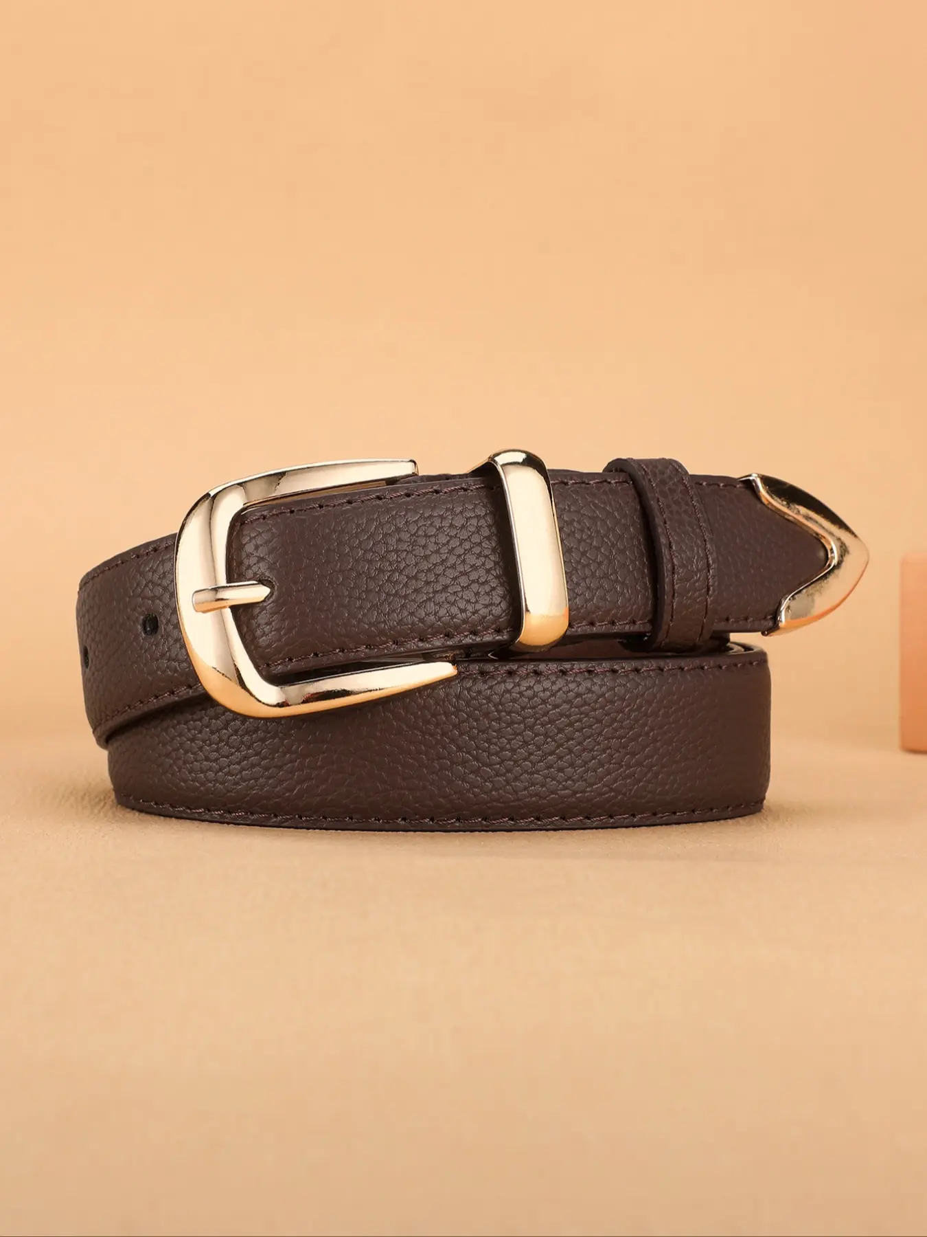 Real Leather Belt with Gold Buckle for Women Adjustable Dress Pants WHIPPY Women main image 2