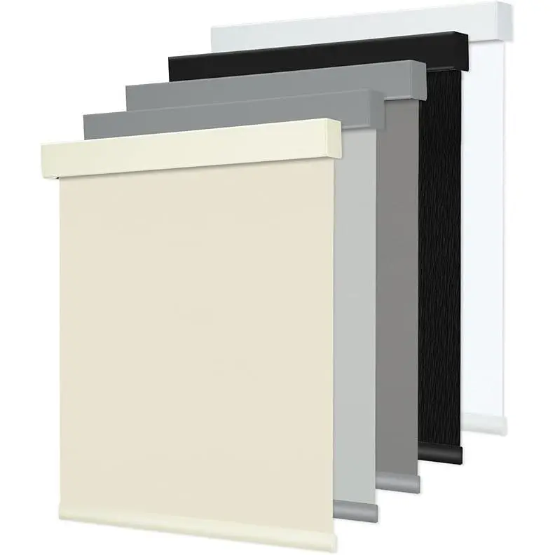 Allesin Zen Cordless Blackout Roller Shades - Tri-Layer Fabric, Solid White Square Cassette, Free-Stop, Easy-to-Install, Thermal Insulated, UV Protective, Kid & Pet Safe, Energy-Saving Indoor Multi-Size for Bedroom & Office