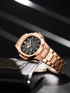 2026 New Men's Fashion Brand Watch, Waterproof Night Glow Stainless Steel, Date Day Quartz, Casual Men's Wristwatch