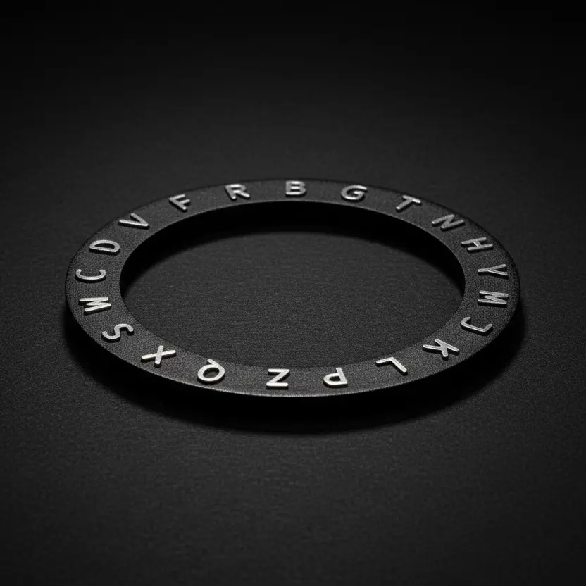 Sigil Forge - Chaos Edition Sigil Tool  Entropy Obsidian Black Ring with Scrambled Letters & No Vowels for Subconscious Power