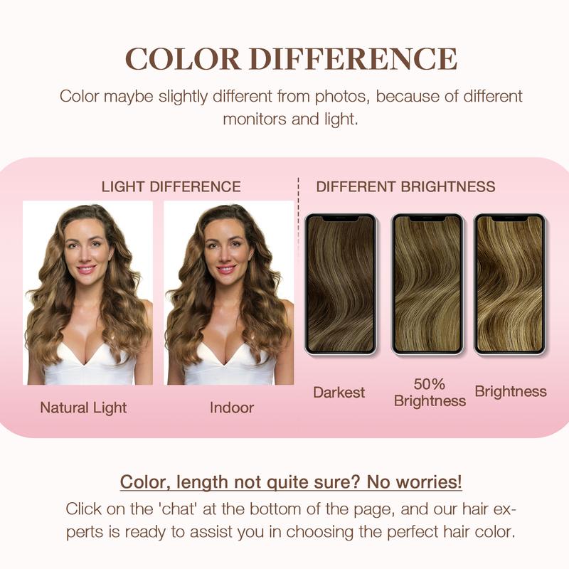 GOOGOO Hair Extensions Clip in Human Hair Natural Straight Easy To Style Soft