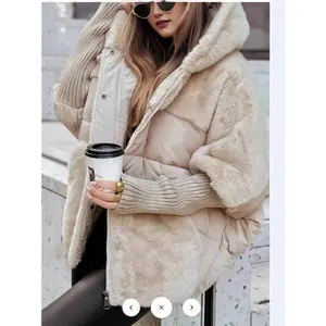 2025 Women??s Hooded Patchwork Warm Coat Autumn Padded Jacket Oversize Outerwear in Winter Christmas Gift