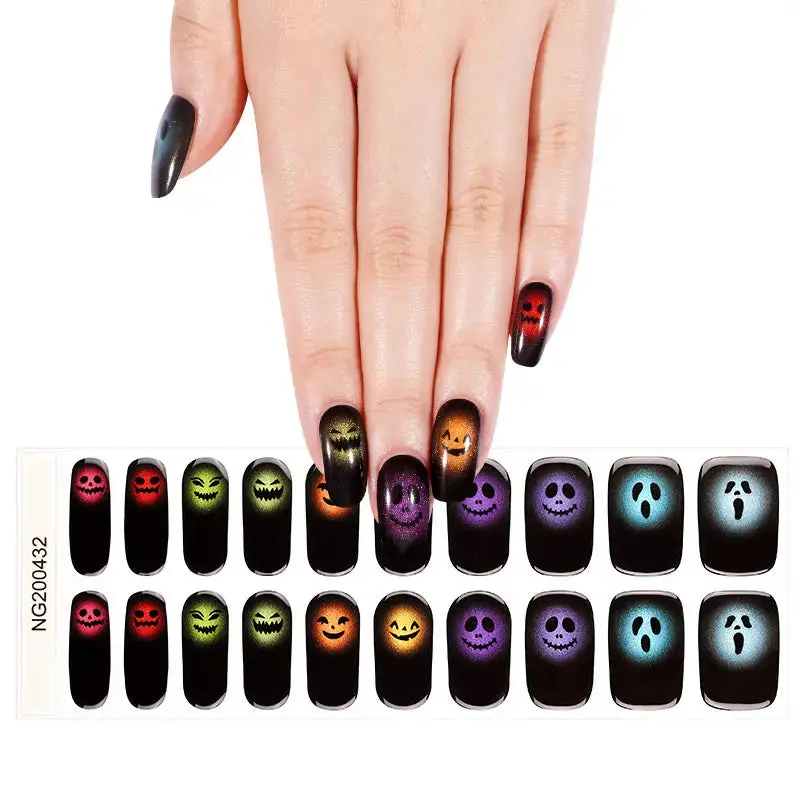 Ghoulish Grins Deluxe Semi-Cured Gel Nail Strips