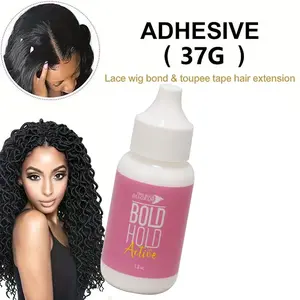 37G L Lace Wig Glue Waterproof Adhesive Water Based Formula Gentle Non-Irritating Quick Drying Strong Hold for Men and Women