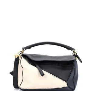 Pre-owned Loewe Leather Top Handle Bags Puzzle Bag Small by Rebag