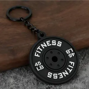 Colorful Fitness Dumbbell Keychain, 3D Rubber Bag Charm, Creative Gift for Gym Enthusiasts (1pc), Stylish Accessory for Daily Use