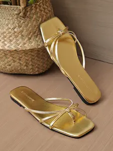 Women's Flat Sandals with Buckle Strap, PU Leather Upper, Square Toe Design, Slip-On Comfort Shoes, Perfect for Daily Wear and Casual Occasions