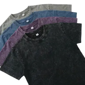 4 Pcs Pack Vintage Acid Wash T-Shirt Men Oversized Tee Quick Dry Breathable Shirt Sweat-Wicking Active Wear Sweet Casual Y2K Streetwear Gym Tops Workout Athletic Essential Blank Bundle