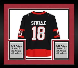 Framed Tim Stutzle Ottawa Senators Autographed Black Fanatics Breakaway Jersey - Fanatics Authentic Certified