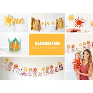 Boho Sunshine 1st Birthday Party Bundle – “You Are My Sunshine” Theme